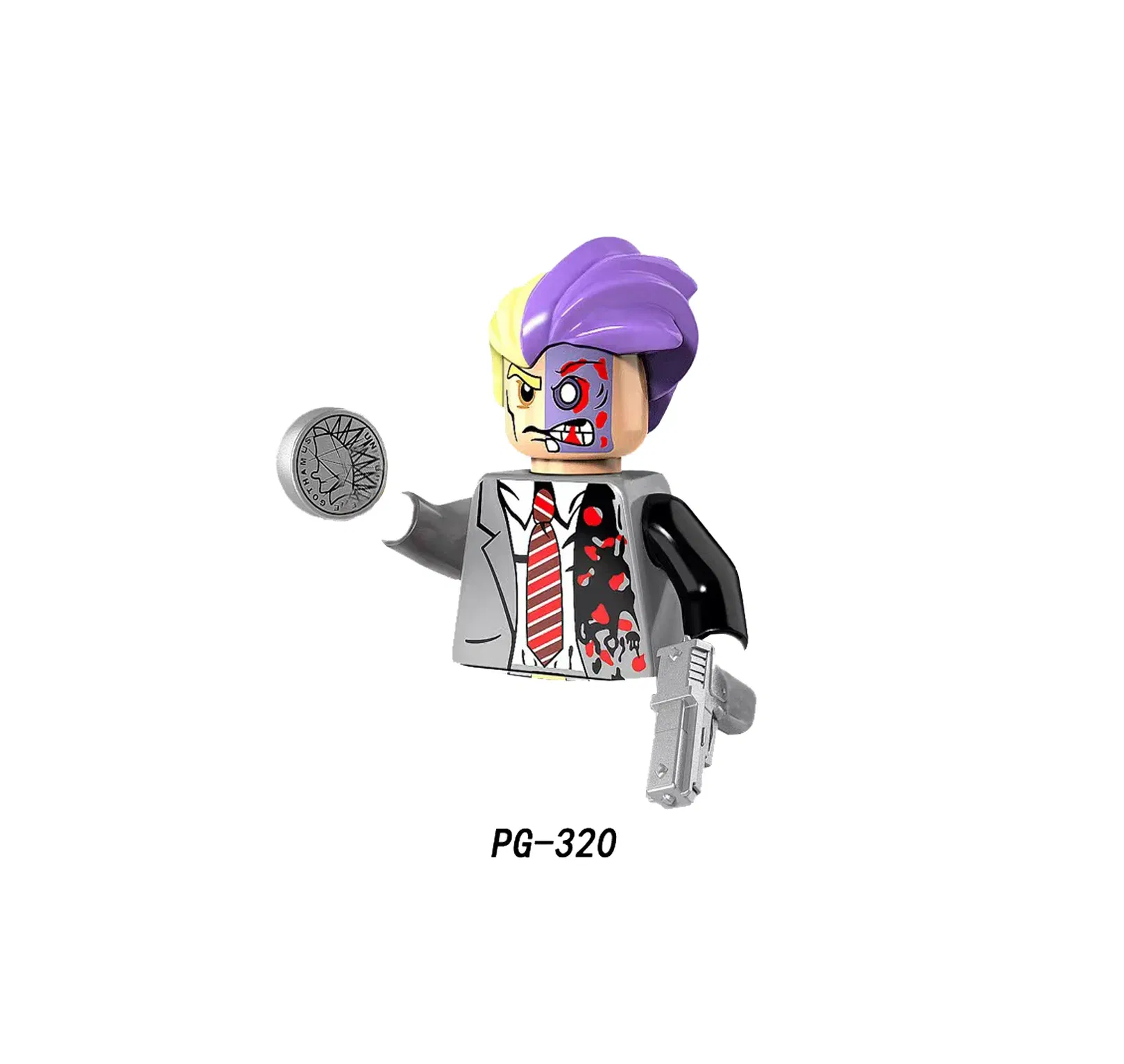Color: Trans-red - Marvel Blocks Brick Hero Batman Joker Superman Catwoman Mini Figure Building blocks Hot Toy Children's party gift