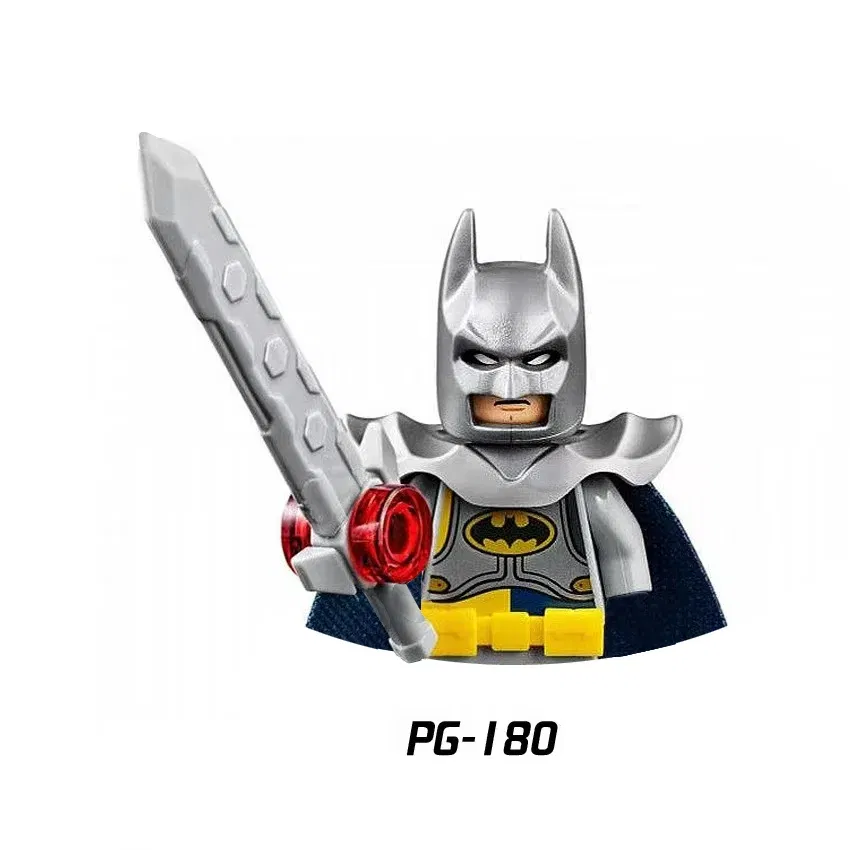 Color: Trans-red - Marvel Blocks Brick Hero Batman Joker Superman Catwoman Mini Figure Building blocks Hot Toy Children's party gift
