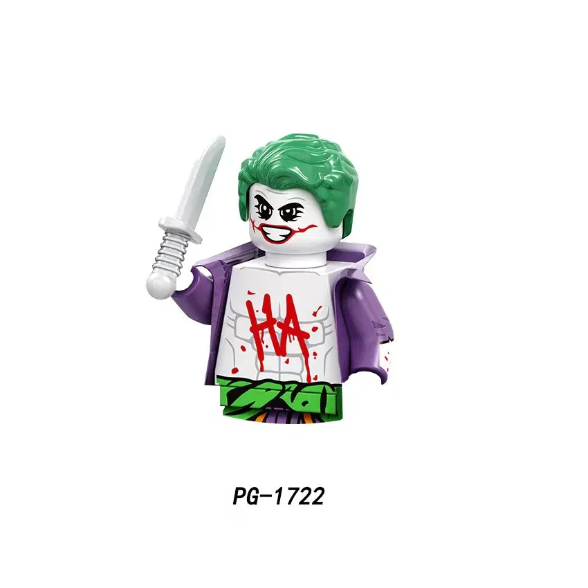 Color: Trans-red - Marvel Blocks Brick Hero Batman Joker Superman Catwoman Mini Figure Building blocks Hot Toy Children's party gift