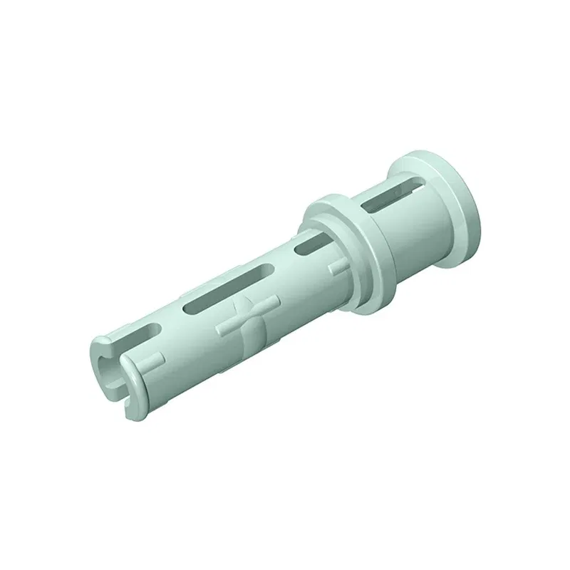 Color: Bright Light Yellow - Gobricks 10PCS Bricks Technical Pin 3L with Friction Ridges Lengthwise and Stop Bush Compatible With 32054 Assembles Block