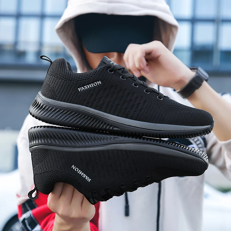 Shoe Size: 45, Color: Red - Men Casual Sneakers High Quality Male Sneakers Breathable Fashion Gym Light Walking Casual Shoes