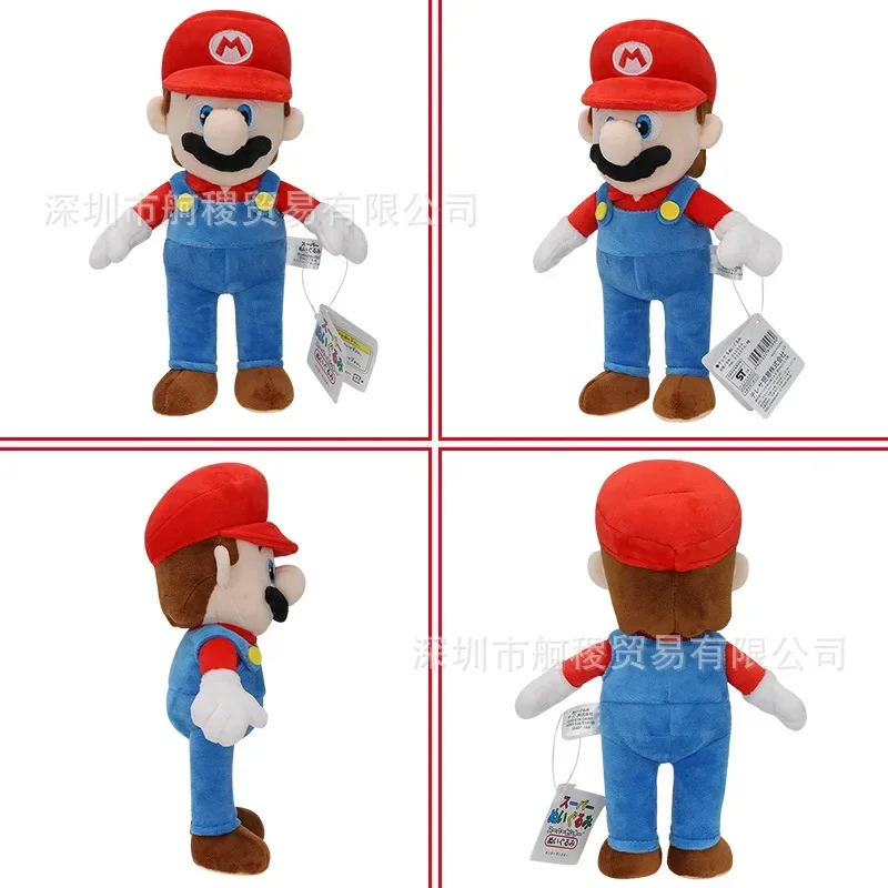 Color: DeepPink - 37-41cm Super Marios Bros Plush Toy Kawaii Luigi Marios Stuffed Doll Kawaii Cosplay Peluches Kids Great Christmas Birthday Gift