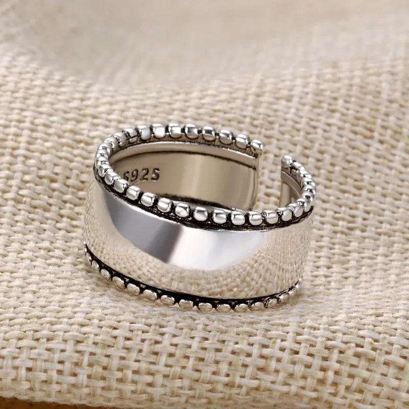 Punk Cool Hip Pop Smooth Round Rings for Women Adjustable Open Finger Rings Man Party Gift 2023