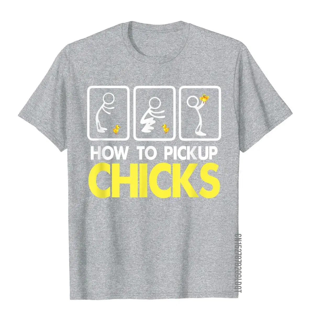 Color: black, Size: XXL - How To Pick Up Chicks Shirt Cute Pick Chicks 101 T-Shirt Cotton Tops & Tees For Men Printing Top T-Shirts Casual Hip Hop