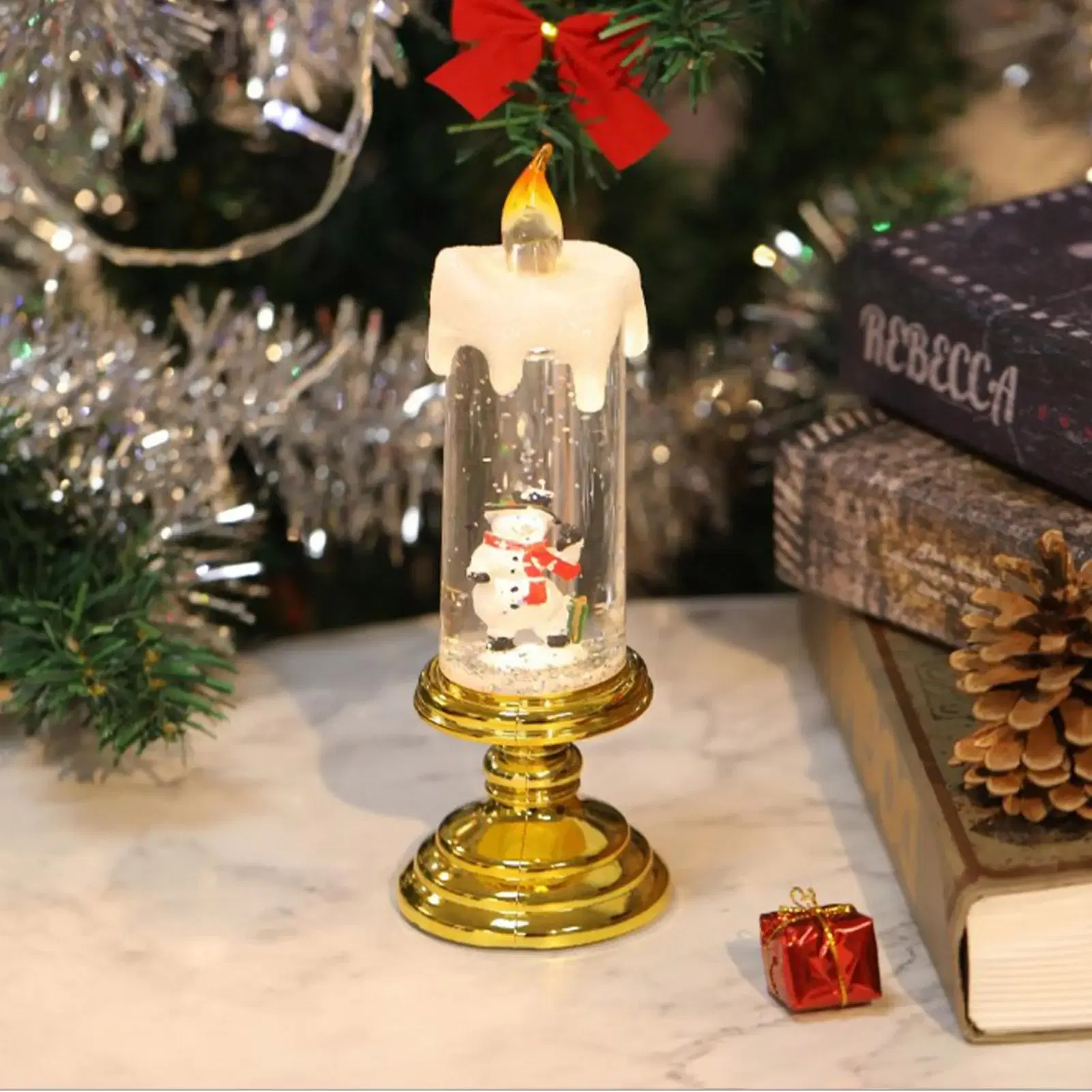 Color: Silver, Ships From: france - Led Christmas Candles Christmas Candles With Pedestal Christmas Party Ornament For Him Her Christmas Gift For Changing
