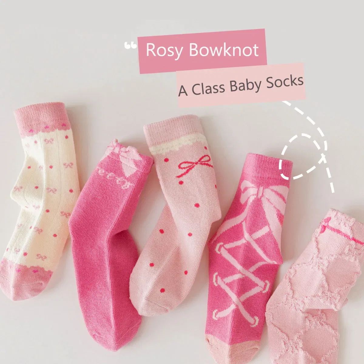 Color: Beige, Size: 7-9T - 5 Pairs Children's Socks Cotton Socks Autumn Cartoon Pattern Medium Socks Kids Boys Girls A ClassSocks