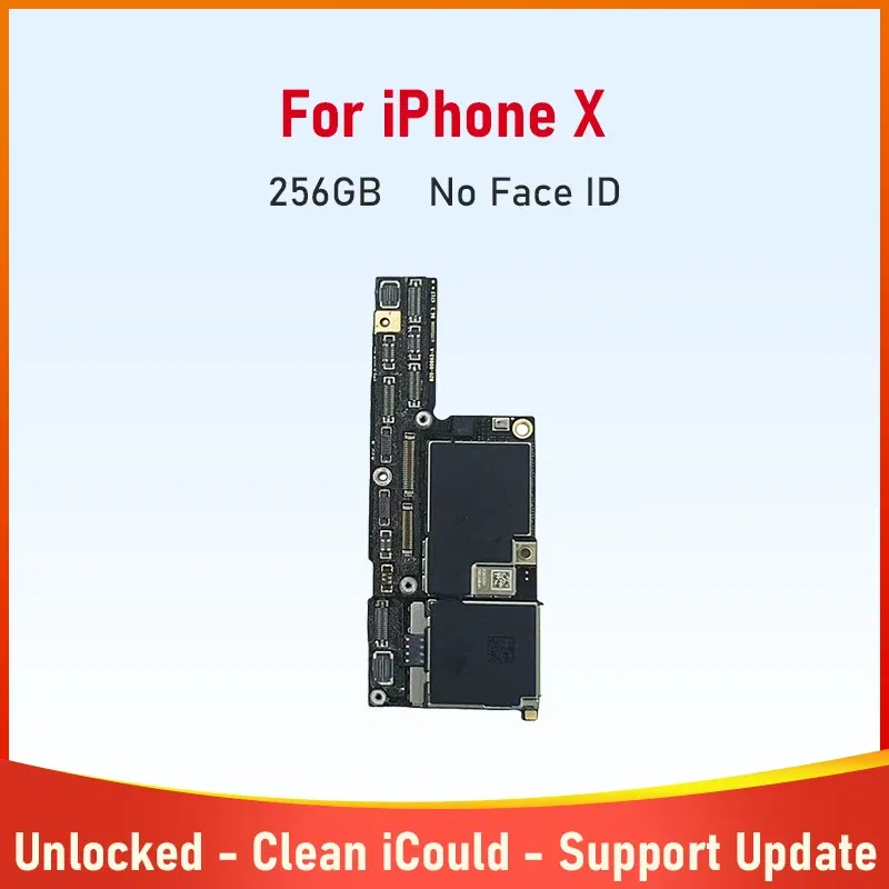 Color: Red, Ships From: CHINA - Top Tested Motherboard for iPhone X XR XS Max 64g 128g 256g Unlocked Mainboard With Face ID Cleaned Logic Board