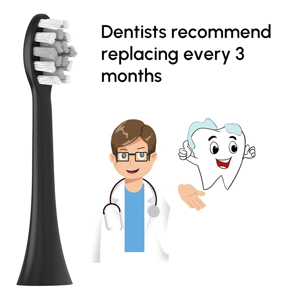 Color: black - Replacement Toothbrush Brush Heads Compatible with Philips Sonicare Professional Electric Toothbrush Pro1100 4100 6100 6500 7500