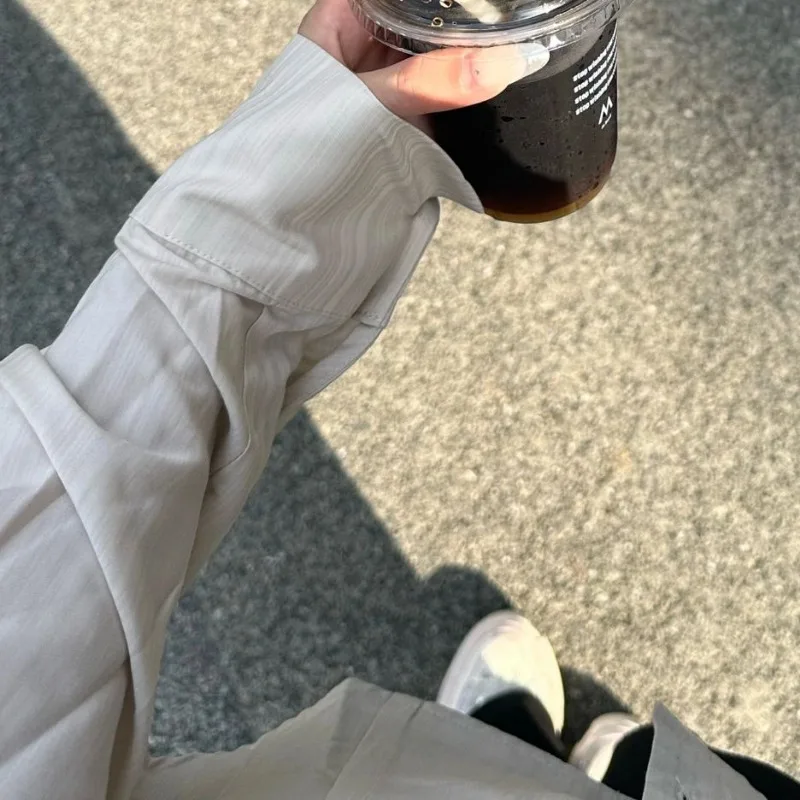 Color: Beige, Size: L - OL Shirts Women Slim Irregular Hem Design Single Breasted Design New Long Sleeve Tops Korean Trendy Simple All-match Temperament