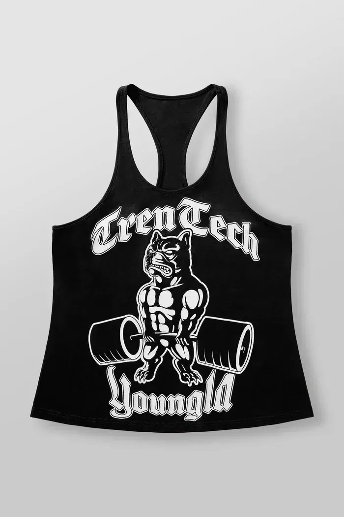 Color: SKY BLUE, Size: XXL - Young American new men's I-vest sports fitness hurdle sleeveless cotton loose running vest