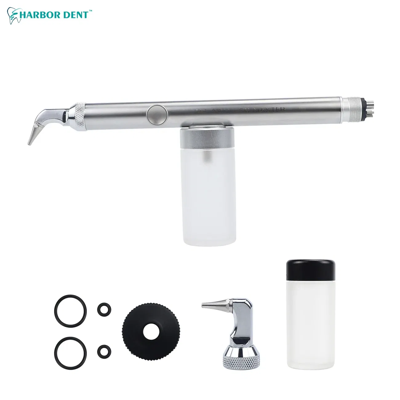 Color: Red - Dental Aluminum Oxide Micro Blaster Four-Hole Interface Microetcher Sandblasting Alumina System Dental Instrument