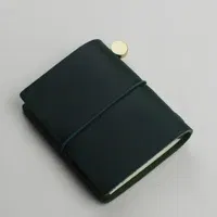 Color: Rose Red - 1pc Leather Pocket Notebook 60 Blank Inner Pages Note Book for Sketching, Quoting, Notes & Journals