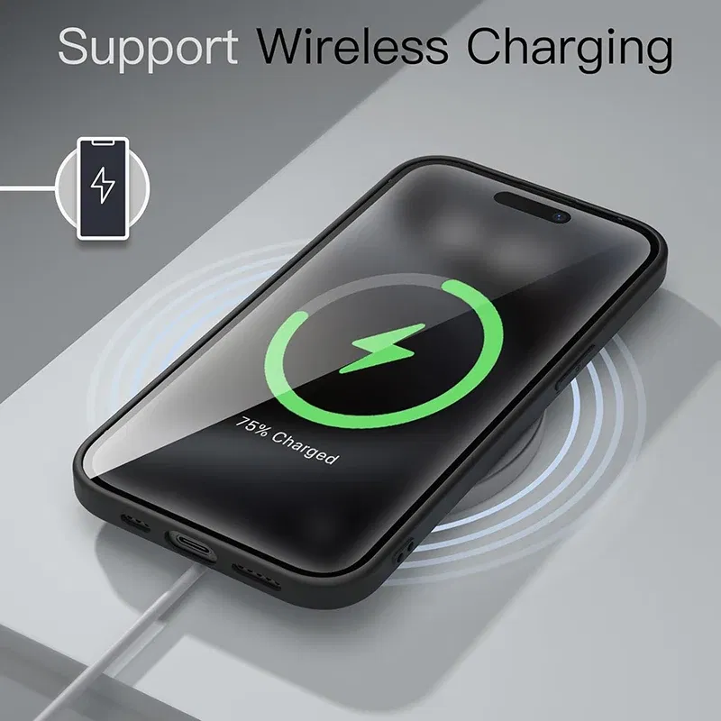 Color: black, Material: Plastic - Matte Silicone Soft Case For iPhone 16 15 14 Plus 13 Mini Pro Max SE 2022 2020 Solid Black Slim Cover Fundas