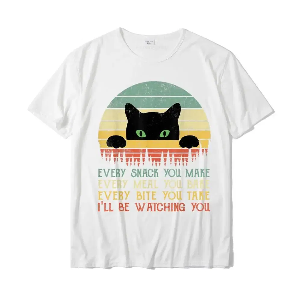 Color: Dark Grey, Size: M - Every Snack You Make Cat Funny Cat Mom Cat Mama Cat Dad T-Shirt Cotton T Shirts For Men Custom T Shirt Rife Printed