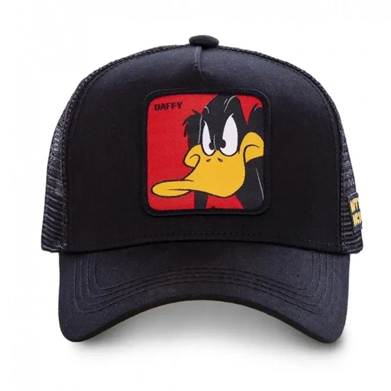 Color: Army Green, Size: Adjustable - Hot Sale Unisex Anime Cartoon Cap High Quality Patch Draw Baseball Cap Men Trucker Hat
