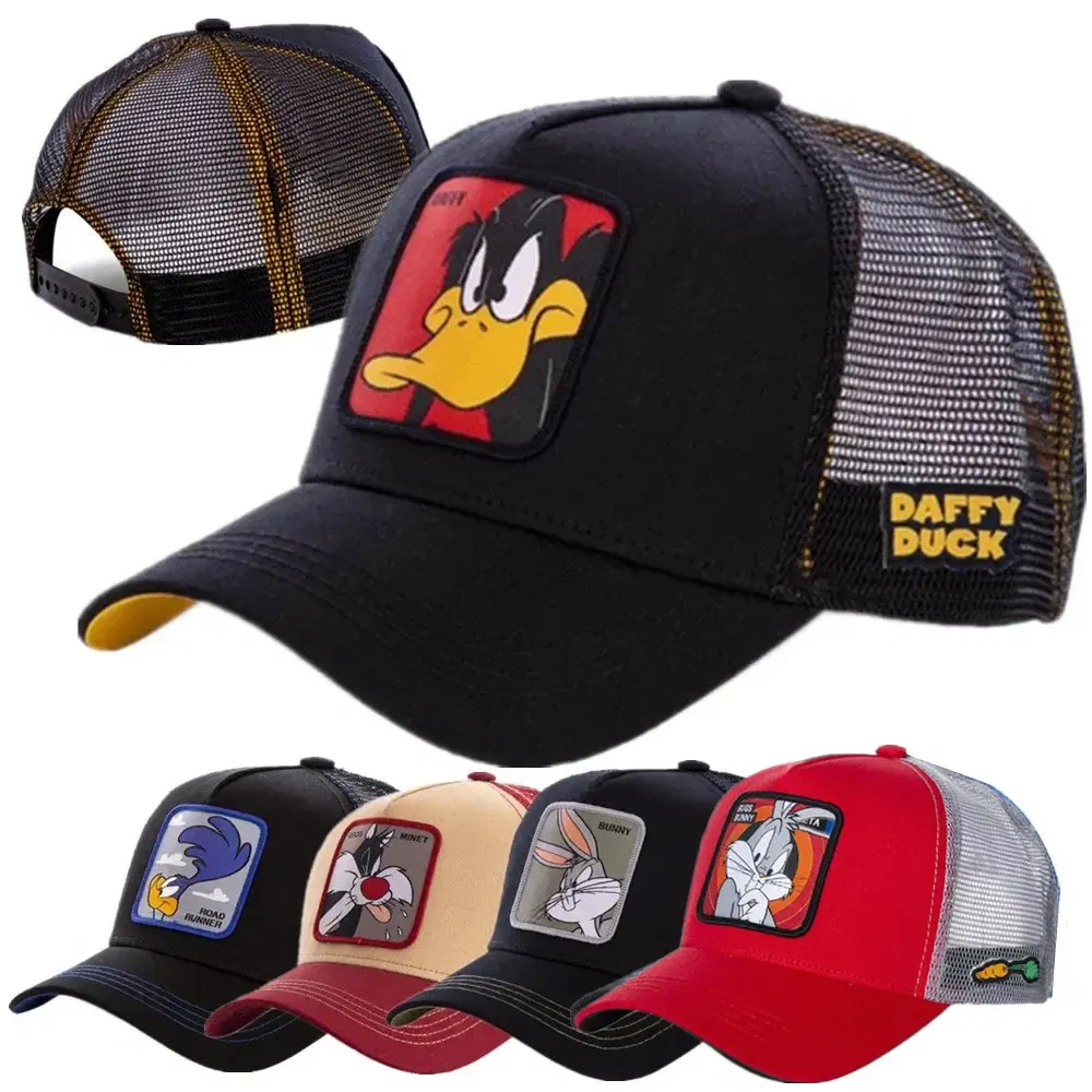 Color: Army Green, Size: Adjustable - Hot Sale Unisex Anime Cartoon Cap High Quality Patch Draw Baseball Cap Men Trucker Hat