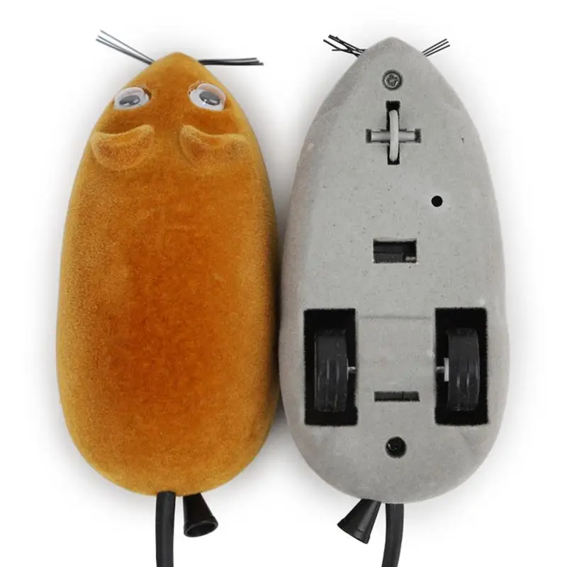 Color: Black, Size: M - RC Toy Wireless Winding Mechanism Mouse Cat Toy For Cat Dog Pet Trick Playing Toy Plush Rat Mechanical Motion Rats Dropshipping
