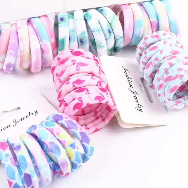 Color: Rose Red, Ships From: CHINA - 6PCS/Sett Cute Girls Elastic Hair Bands Scrunchies Ponytail Holder Rubber Bands Hair Ties Sweet Kids Hair Rope Hair Accessories
