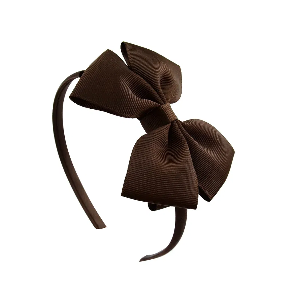 Color: green - 1 Piece Ribbon Handmade Hair Bows Hairbands for Baby Girls 20 Colors Cute Bowknot Solid Headband Headwear Baby Hair Accessories