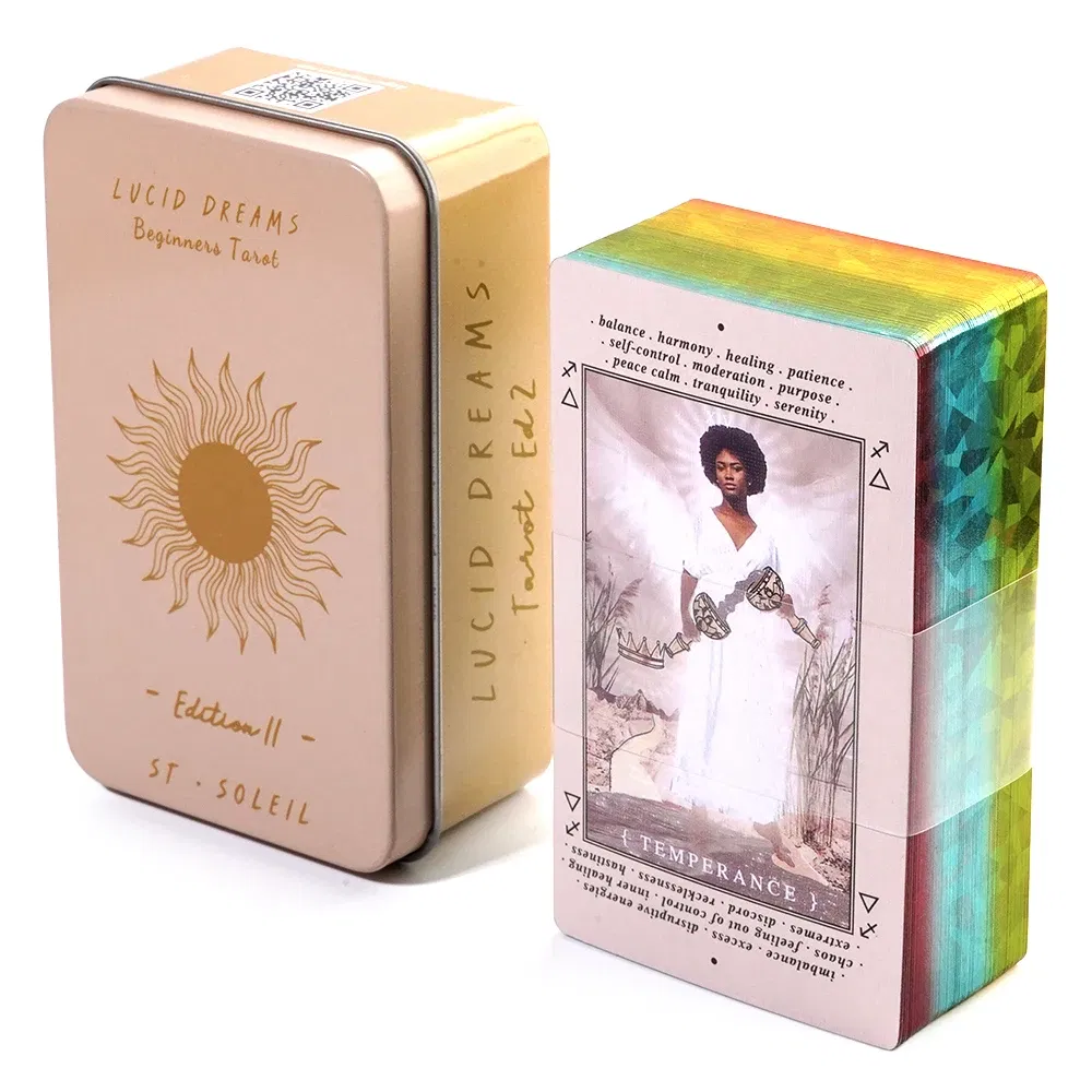Color: DARK GRAY - Adventures time Tarot 78pcs Cards in a Tin Metal Box Gold plated Edge Tarot Cards For Divination Tarot Deck Beautiful Package