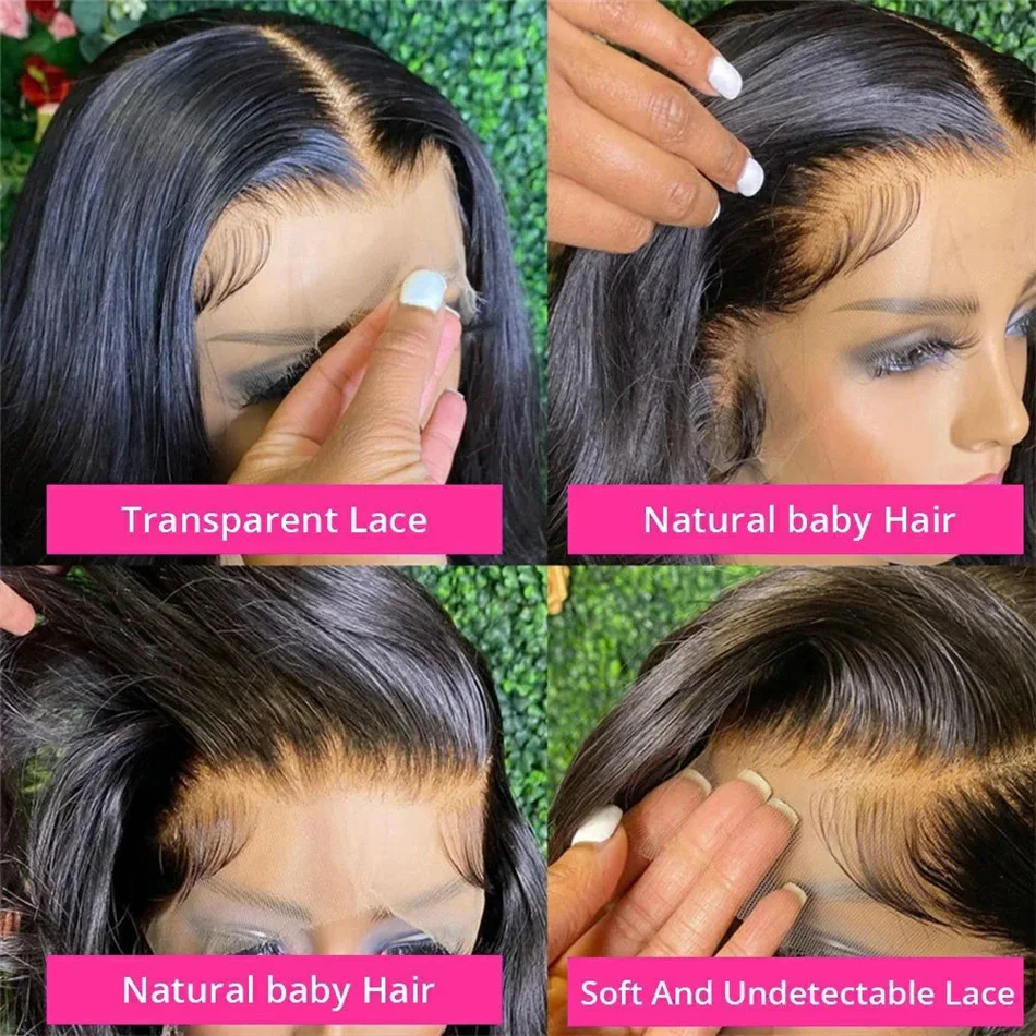 Hair Color: #2, Stretched Length: 20inches, Density: 200%, Ships From: CHINA - 30 38 Inch 13x6 HD Body Wave Lace Front Wig Pre Plucked Black Loose Wave 13x4 Lace Frontal Wig 100% Human Hair Wigs For Women
