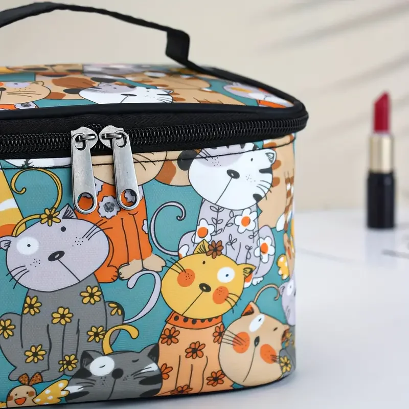 Canvas Lunch Bags Children Portable Functional Canvas Stripe Insulated Thermal Food Picnic Kids CoolerWaterproof  Bag Tote