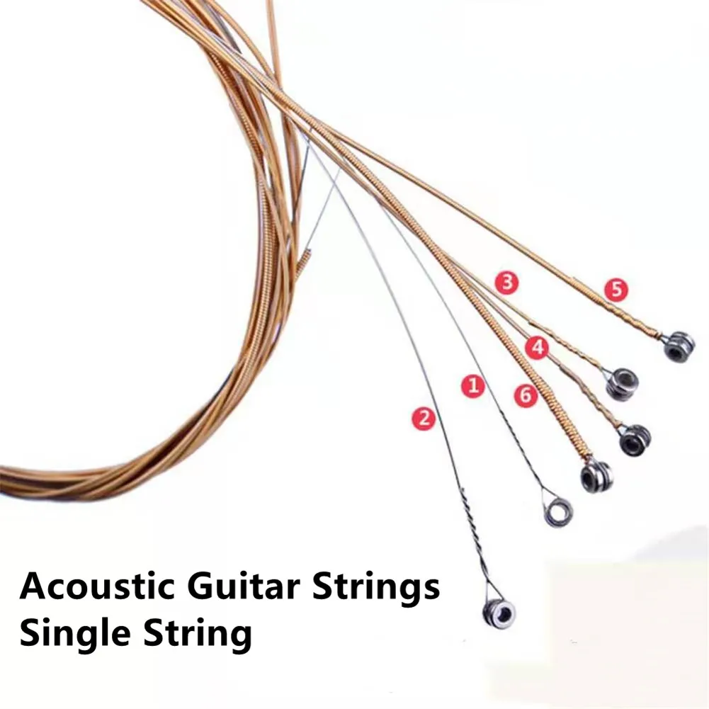 Color: WHITE, Ships From: CHINA - Acoustic Guitar Strings E B G D A Single String Gauges 012 014 024 027 035 040 Musical Instrument  Guitars Strings Guitar Part