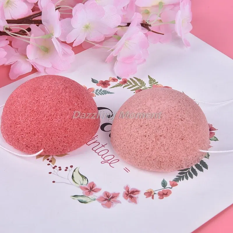 Color: WHITE - Makeup Konjac Sponge Exfoliator Cleanse Konjac Sponge Natural Konjac Konnyaku Puff Face Wash Cleaning Sponge