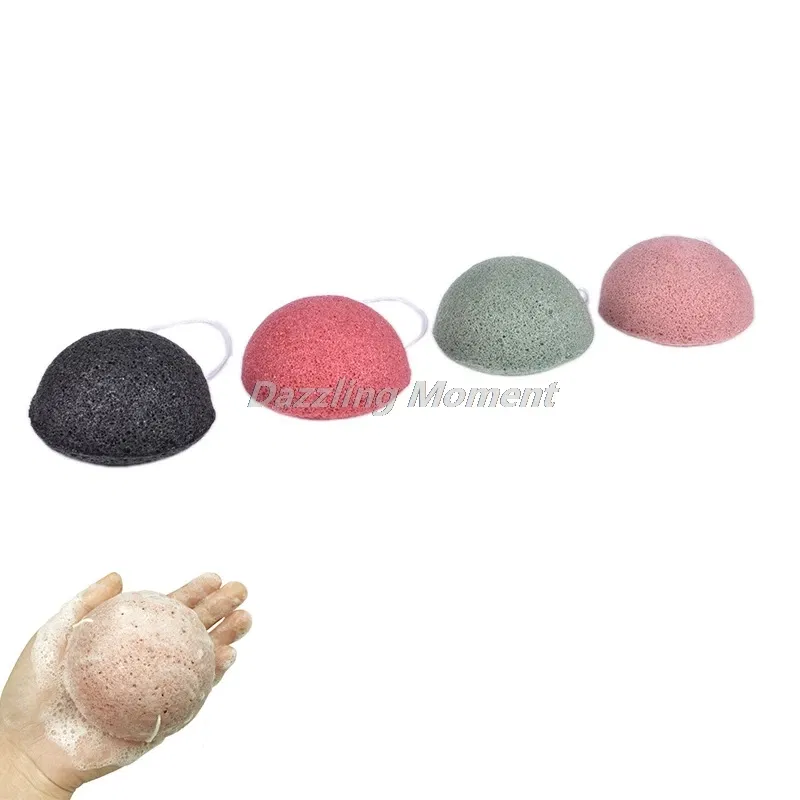 Color: WHITE - Makeup Konjac Sponge Exfoliator Cleanse Konjac Sponge Natural Konjac Konnyaku Puff Face Wash Cleaning Sponge