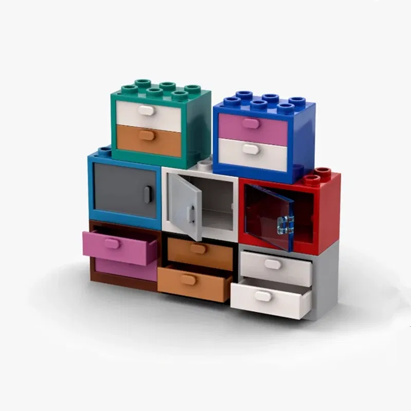 Color: PURPLE, Ships From: CHINA - CUPBOARD 2X3X2,DOOR 3X2,DRAWER Compatible 92410 4532 4533 30125 35245 4536 Self-Locking Bricks Building Blocks Toys Accessories