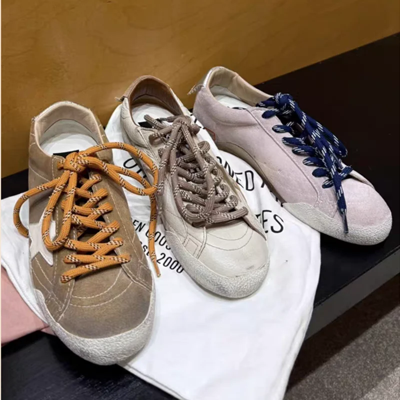 Color: Blue, Length: 120cm - Colorful Diagonal Dots Round Rope Shoelaces Coarse Weave Polyester Shoes Laces For Women Men Sports Casual Sneaker DE Tran Shoes