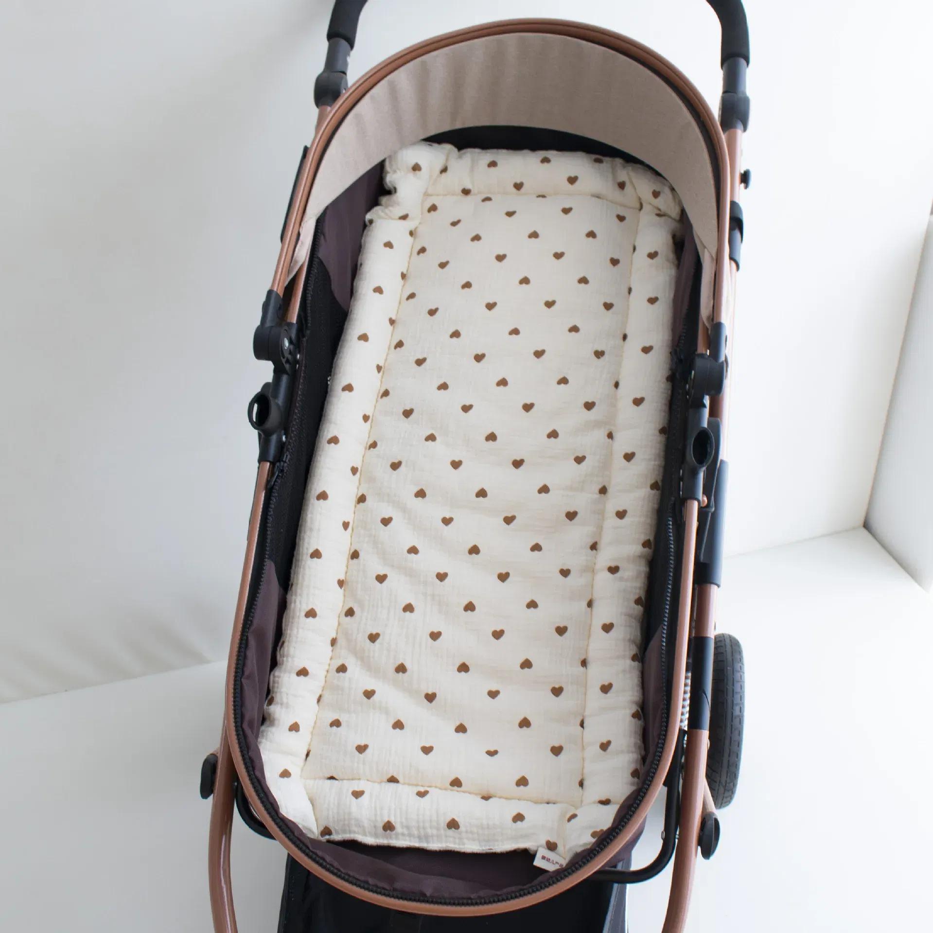 Color: Silver - Baby Stroller Seat Cushion Soft Mattress Kids Pushchair Car Mat Stroller Accessories