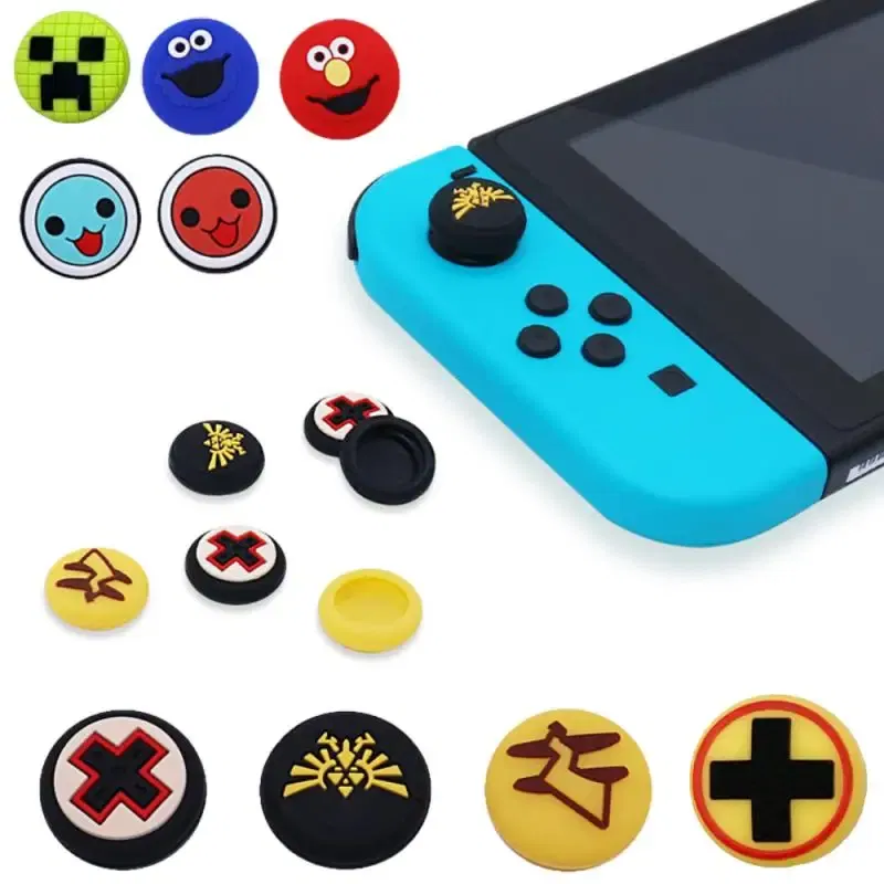 Color: Light Blue, Ships From: CHINA - for Nintendo Switch Joycon Thumbstick Caps Silicone Rocker Case Joystick Cover Protective Cover Joy Con Grip Cap for Switch OLED