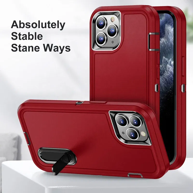 Color: Beige, Material: EVA - PKCASE Shockproof Case For iPhone 13 Mini 12 11 Pro Max 6 7 8 Plus Bracket Protective Cover For iPhone X XS XR SE 2020 2022