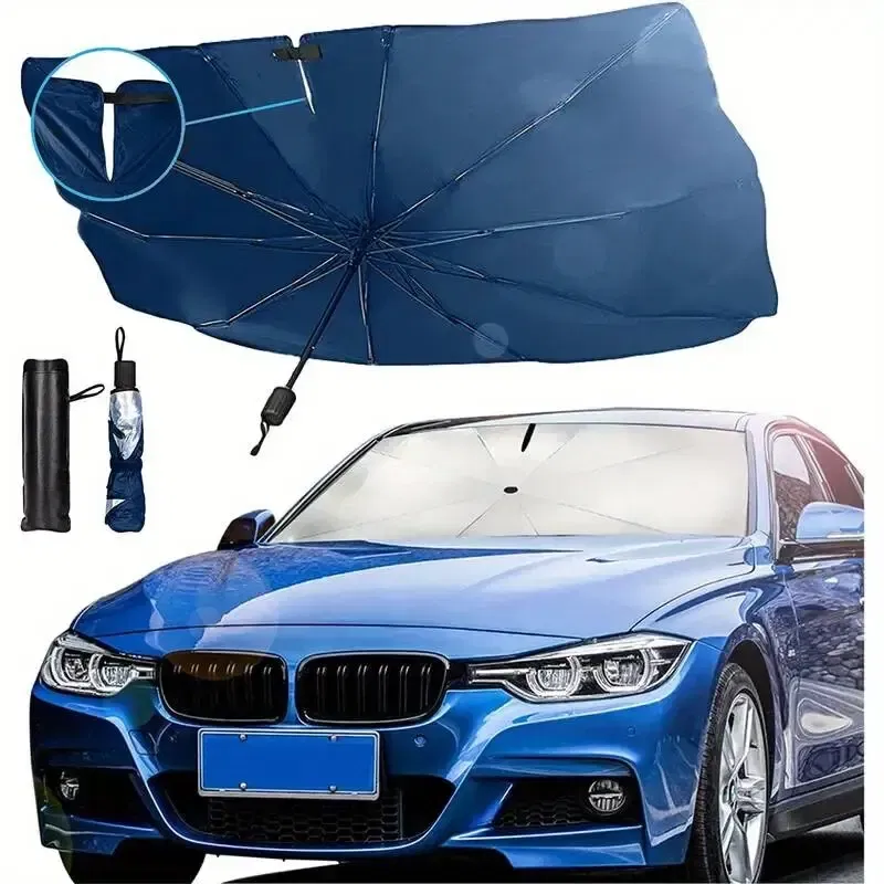 Color: Silver - Hot Selling Summer Car Sunshade Umbrella, in Car Cooling Tool, Front Windshield Sunshade, Car Sunshade