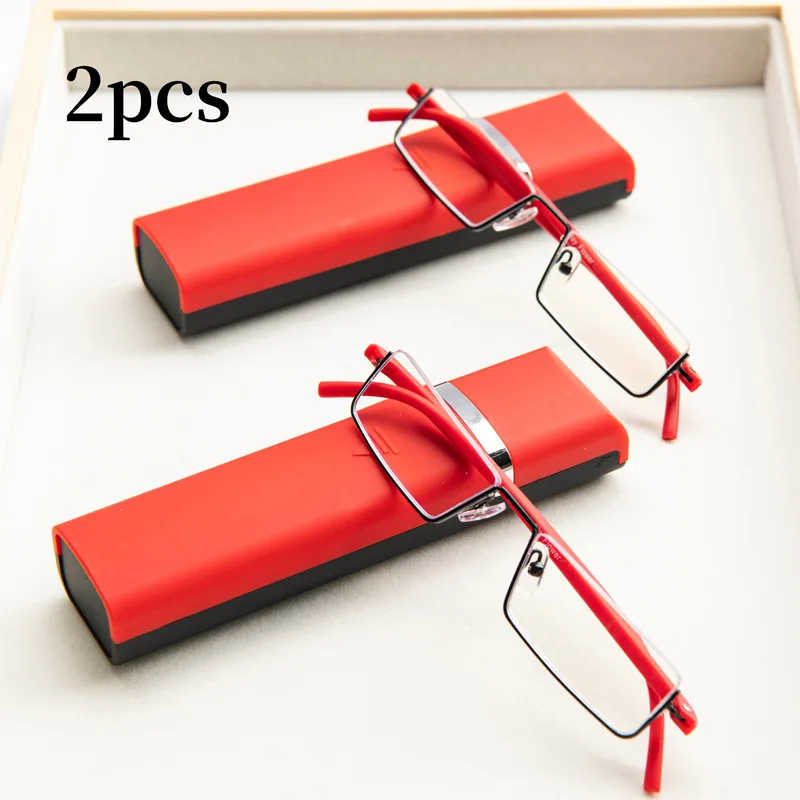 Frame Color: GRAY, Eye Prescription: +400 - 2Pcs Suit Anti-blue Light Reading Glasses Ultralight TR90 Sport Presbyopia Eyeglasses Women Men Far Sight Eyewaer With Case +1.2