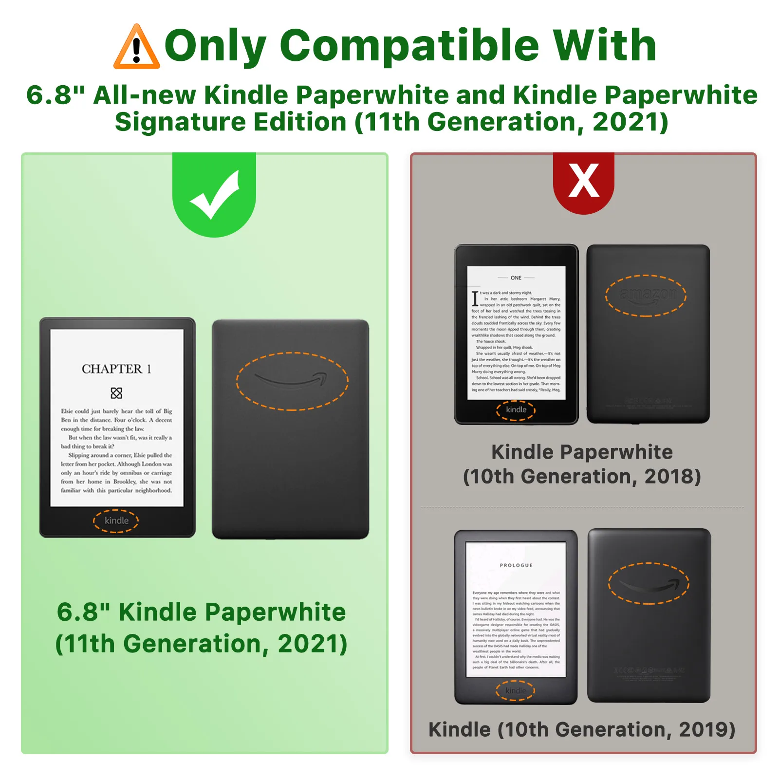 Color: GRAY, Size: eleven - Case for 6.8" Kindle Paperwhite (11th Generation-2021) Ultra Clear Soft Flexible Transparent TPU Skin Bumper Back Cover Shell