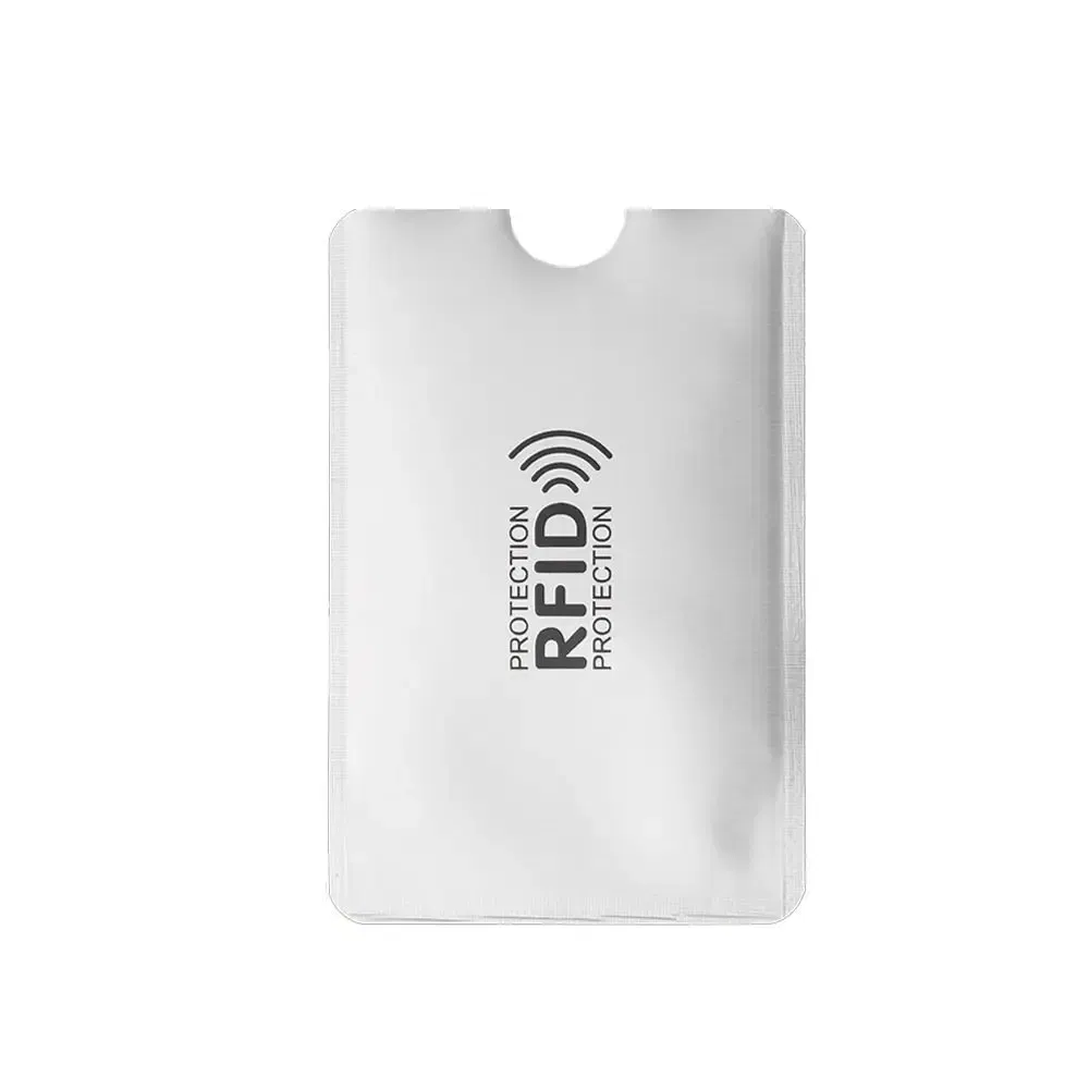 Color: Beige - 5pcs Anti-theft RFID Card Holder Colorful Aluminium Reader Lock Passport Protector Sleeves Safety Credit Card Sleeves