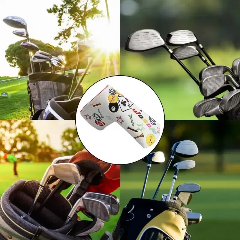 Ships From: United States, Color: WHITE - Golf Iron Covers Golfs Rod Covers Golfing Golf Iron Head Covers PU Leather Waterproof Golf Club Headcover Iron Putter Head Cover