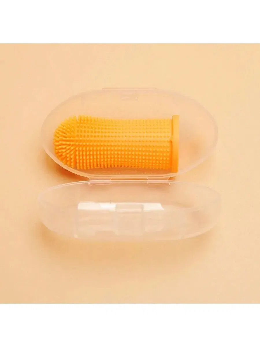 Color: WHITE - Pet Finger Toothbrush Cleaning Products for Cats and DogsOral Cleaning ToothbrushesSilicone Bristles