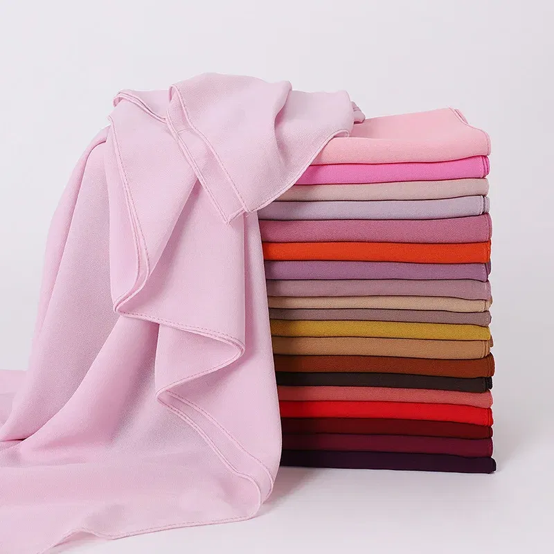 Color: Navy Blue, Size: One Size - A Pure Color Silk Scarves Imitation Silk Stripes Fashion Shawl Sunscreen Scarves Chiffon Scarf 110 * 110 CM