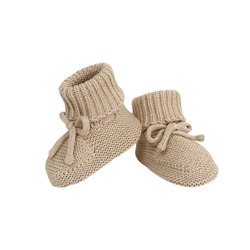 Color: Blue, Baby Age: 19-24 Months - Infant Baby Shoes Knit Cotton Boys Girl Boots Fashion Tie Solid Newborn Walk Bed Footwear Toddler Kid Clothing Accessories 0-18M
