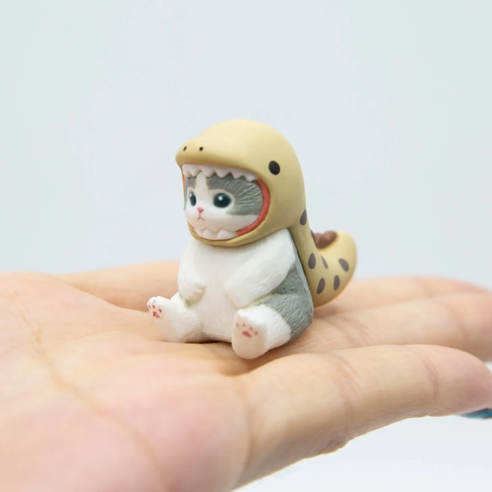 Color: Yellow - Mofusand Cats Wearing Marine Organism Clothes Blind Box Cute Action Figures Octopus Penguin Otter Table Ornaments Kids Gifts