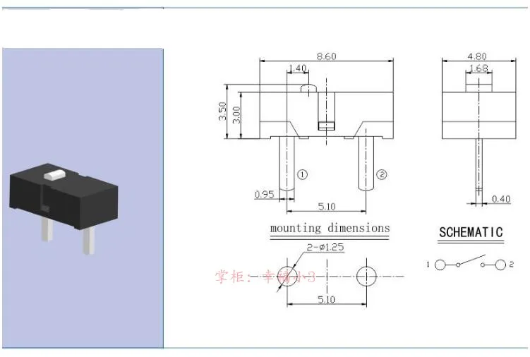 Color: Orange - New Arrival 1pc TTC 2 Pins Blue Dots Mouse Micro Switch For Razer Imperator Naga Hex RIVAL 500 RIVAL 600 DPI button Rapoo 3300
