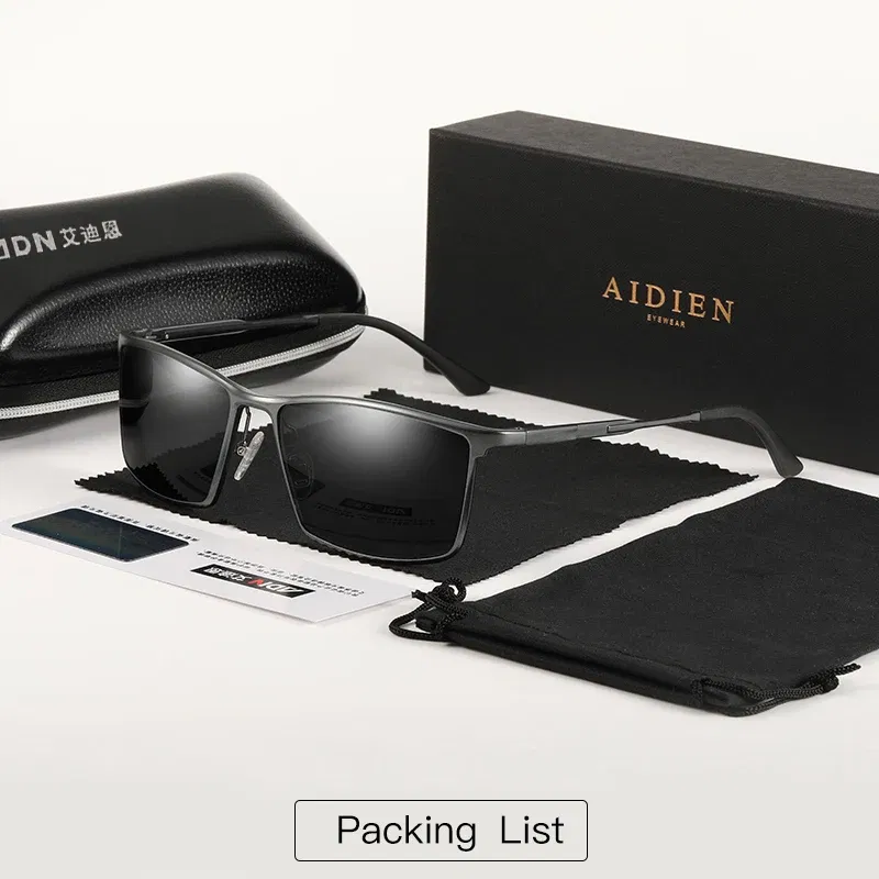 Lenses Color: green, Frame Color: black - Men's sunglasses myopia with diopter polarized  prescription glasses UC400 retro anti-glare driving goggles square black shades
