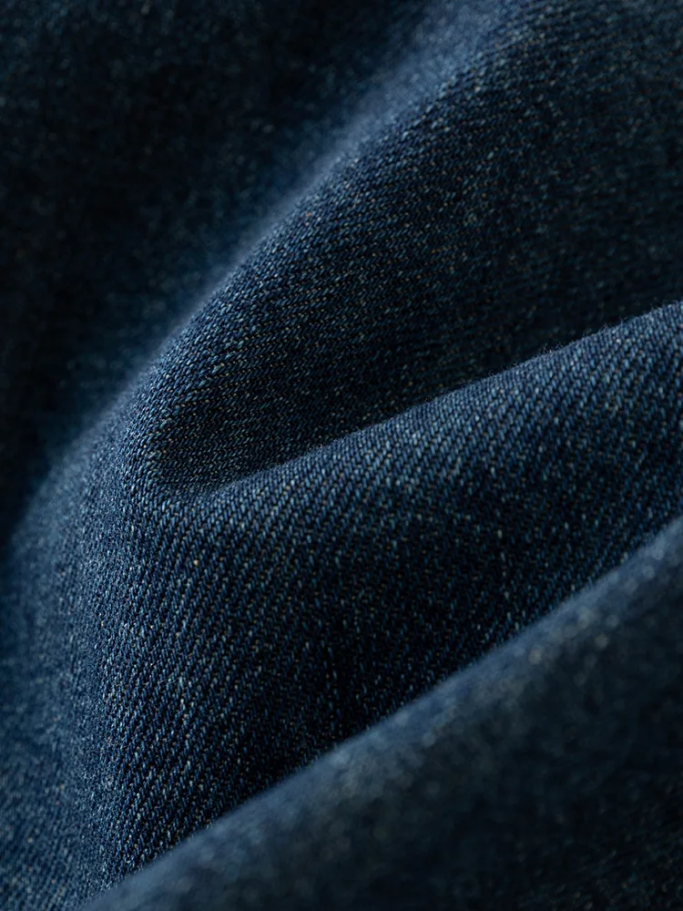 Color: Blue, Size: M - FSLE French Temperament Elegant Retro Denim Dress For Women 2024 Summer New Design High Waist Versatile Long Dress  24FS12236