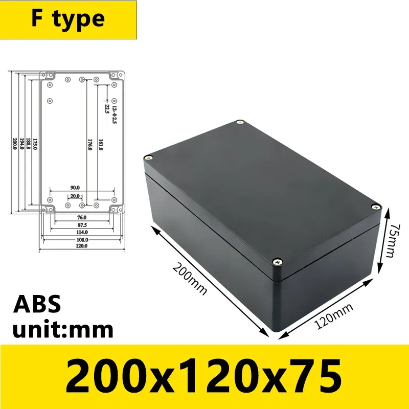 Color: Ivory - Black Outdoor Waterproof Enclosure Plastic Box Electronic Project Instrument Case Electrical Project Box Junction Box Housing