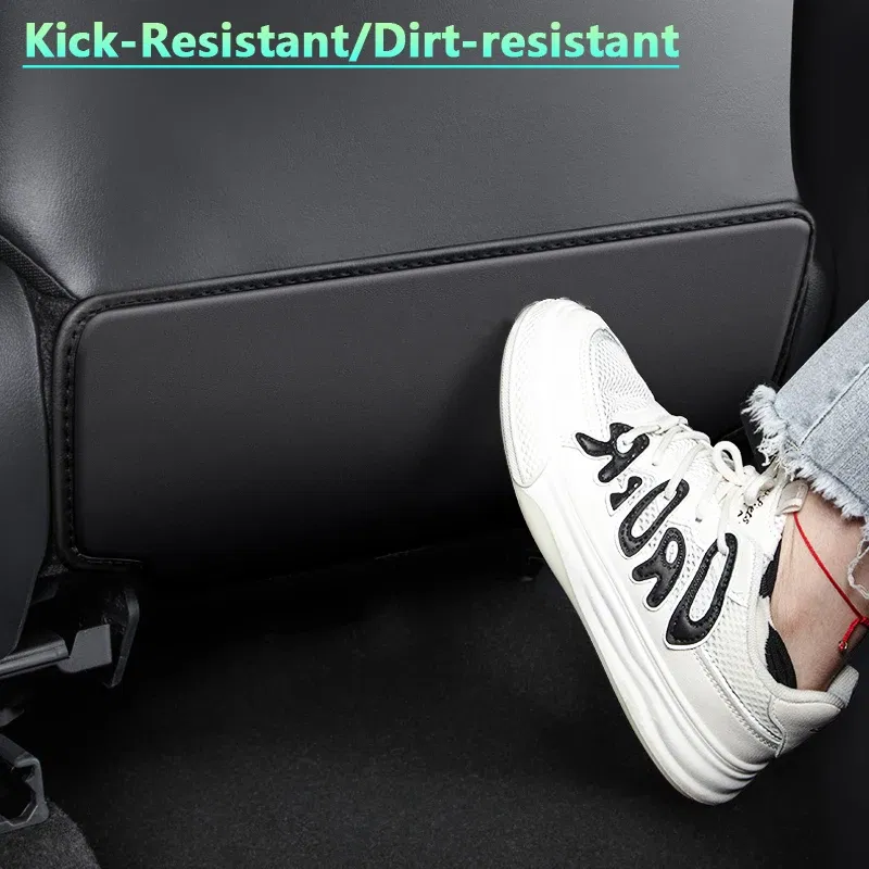 Color Name: black - For Toyota Camry 9th 2024 Car Seat Cover Seat Backs Anti Kick Mat Protector Pad Microfiber Leather Protection Cover