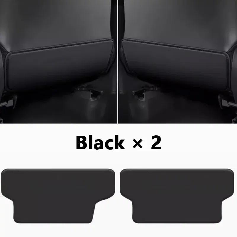 Color Name: black - For Toyota Camry 9th 2024 Car Seat Cover Seat Backs Anti Kick Mat Protector Pad Microfiber Leather Protection Cover