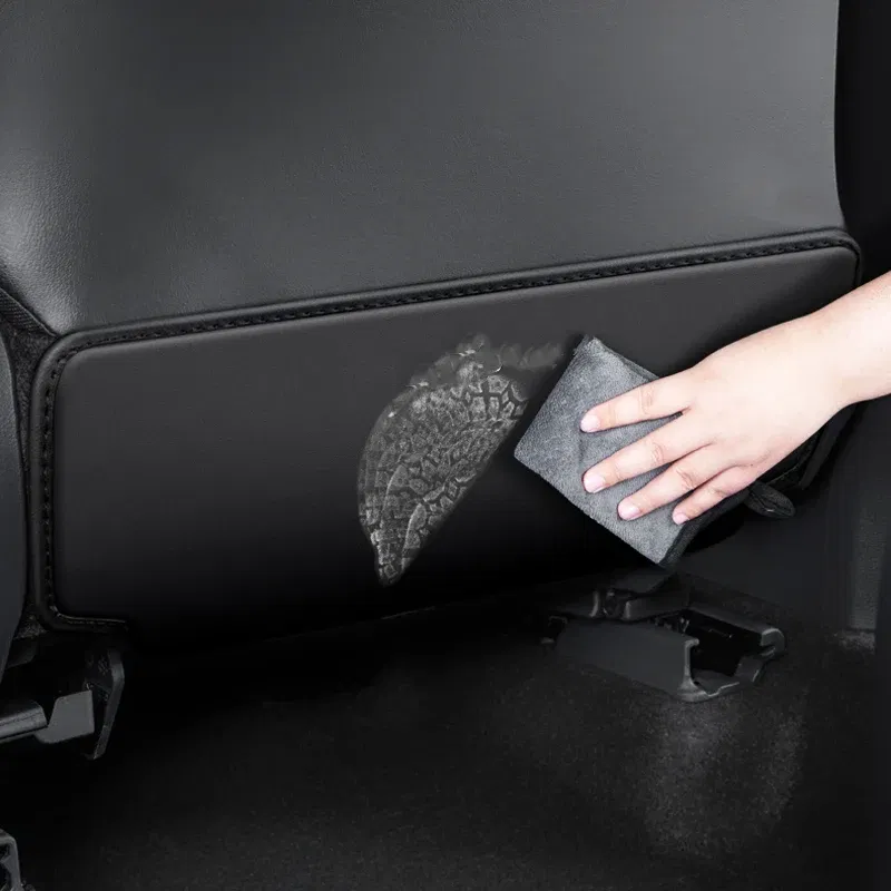 Color Name: black - For Toyota Camry 9th 2024 Car Seat Cover Seat Backs Anti Kick Mat Protector Pad Microfiber Leather Protection Cover